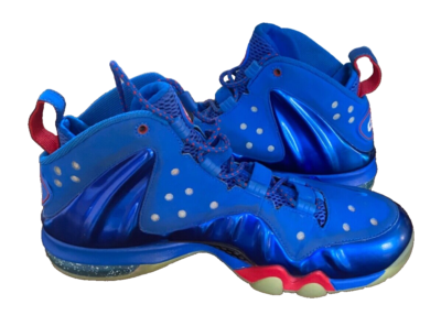 Nike Posite Max Sixers 76ers Shoes BARKLEY Blue Red 555097-300