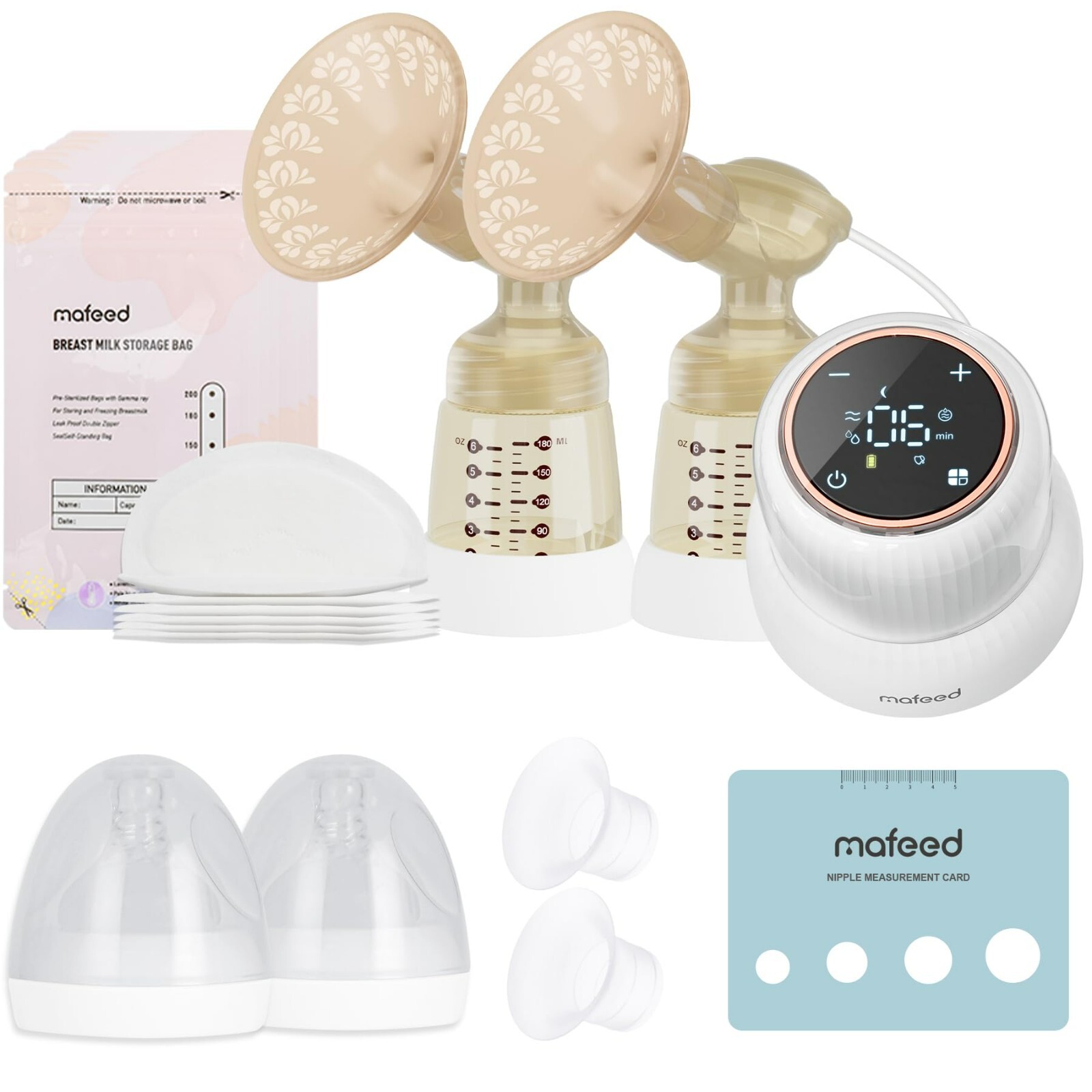 Breast Pump Electric,Hands Free Breast Pump,Double Electric Breast Pump 4 Modes-image