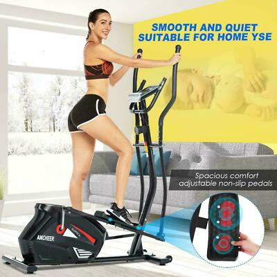 Magnetic Elliptical Exercise Fitness Training Machine Home/Gym Cardio Mute Quiet