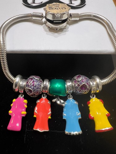 Beatles Charm Bracelet Sterling Silver by LukelooP. Brand New. Limited Edition. - Picture 3 of 7