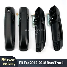 4pcs Exterior Door Handle For 2012-2018 Ram 1500 2500 3500 Front/Rear Left/Right