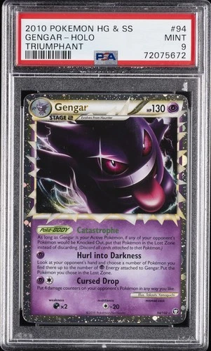 2010 POKEMON HEARTGOLD & SOULSILVER TRIUMPHANT #94 GENGAR-HOLO PSA 9