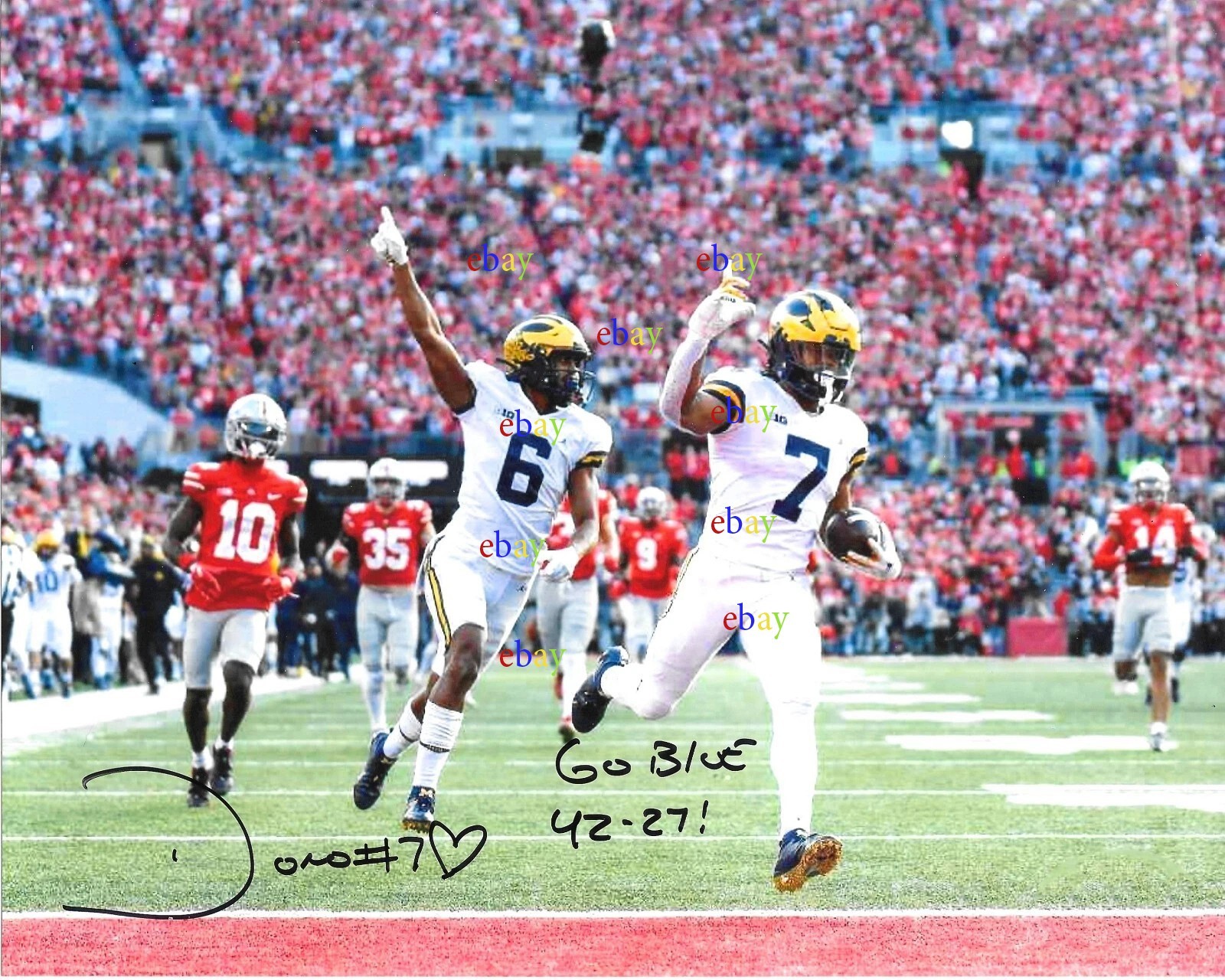 DONOVAN EDWARDS MICHIGAN WOLVERINES Signed 8x10 Autographed Photo Reprint
