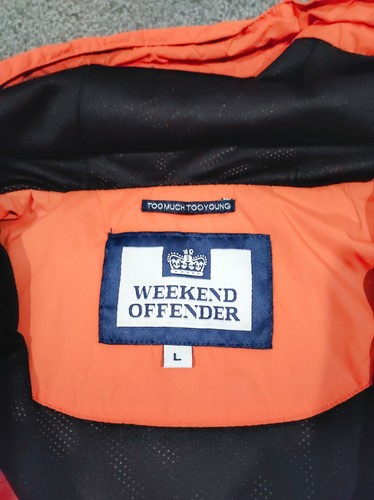 Weekend Offender Lightweight Hooded Jacket - L/XL - Orange - Casuals Terraces - Imagen 6 de 8