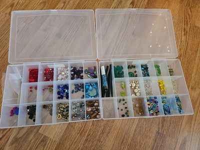 Lg. Lot Earring Necklace Crafting Beads Supplies