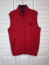 Paul  Shark Yachting Men  s XL Red Cool Touch Zip Vest Italy Nautical Luxury