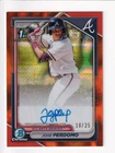 2024 Bowman Jose Perdomo 1st Chrome Prospect Orange Auto Lava
