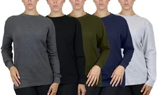 Women's 3-Pack Classic Soft Knit Thermal Shirts – Ribbed & Warm (Sizes- S-2XL)