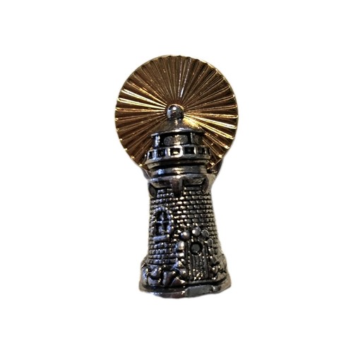Avon Lighthouse Pin Two Tone Light Of The World John 8:12 Christian Vintage Tie