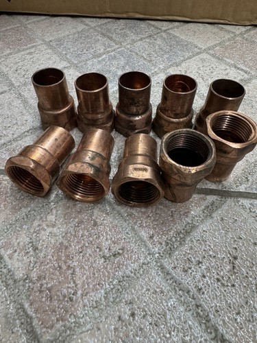 Lot Of 10, 3/4 Copper Male Adapter