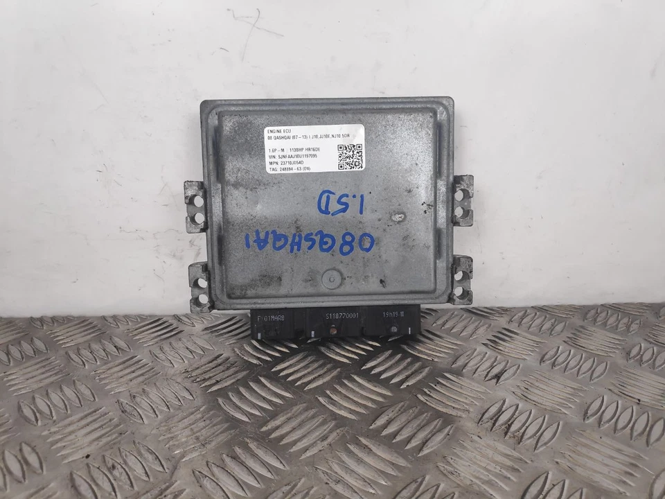 2008 NISSAN QASHQAI I J10,JJ10E,NJ10 ENGINE ECU 23710JD54D - Immagine 3 di 3