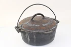Griswold No 7 Tite-Top Cast Iron Dutch Oven w Lid Bail Handle Erie USA