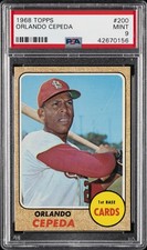 1968 TOPPS #200 ORLANDO CEPEDA PSA 9