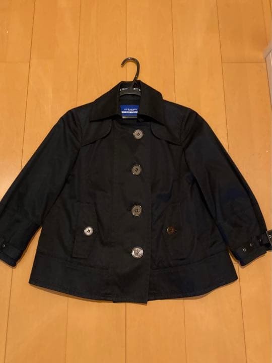 Burberry London Blue Label Trench Coat Polyester With Buttons Size S For Women