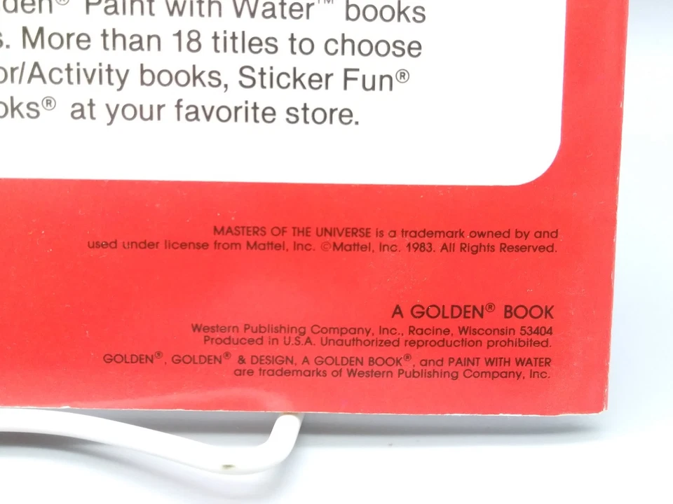 1983 VINTAGE MASTERS OF THE UNIVERSE MOTU PAINT WITH WATER GOLDEN BOOK PRE-OWNED Foto 3 de 4