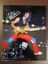 Eddie Van Halen Signed 8x10 Photo COA W/Matching Numbed Sticker