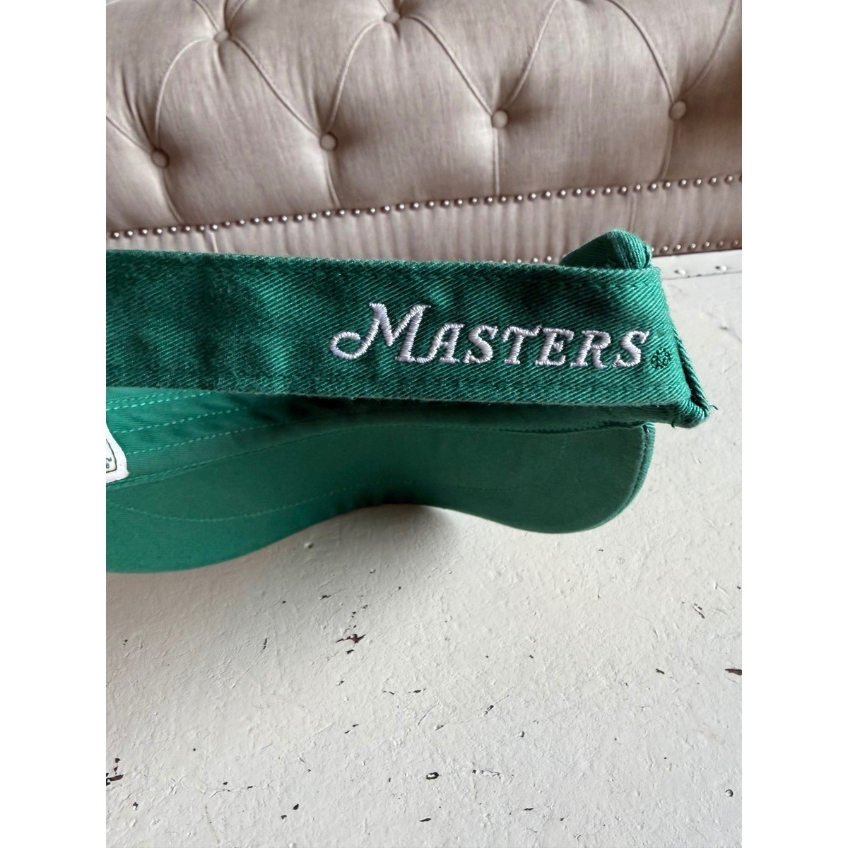 Masters Embroidered Golf Visor in Dark Navy with Embre Green Embroidery! Georgia Visor | Birds of Condor main image 4