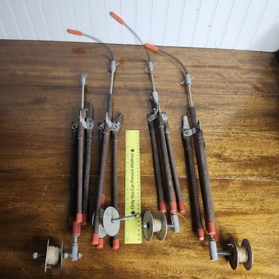 Vtg Metal Ice Fishing Traps For Parts Not Fully Functional C Pics Read  Lot Of 4