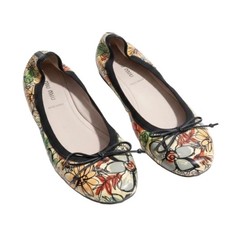 MIU MIU Ballet Flats Botanical Floral Multi Color Women's Size EU36/US6