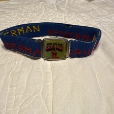 Marvel Super Heroes Secret Wars Spider-Man Vintage Blue Red Yellow Belt 1980s