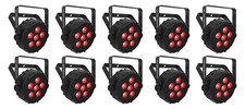 10 Chauvet DJ SLIMPAR T6 BT ILS D-Fi USB DMX RGB LED Wash Up-Lights w/Bluetooth