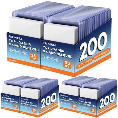 600 Card Sleeves Top Loaders for Cards, 3'' x 4'' Hard Plastic Toploaders