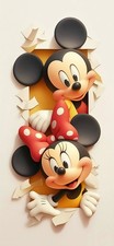 Walt Disney Topolino e Minnie bambini arte da parete quadri su tela incorniciati