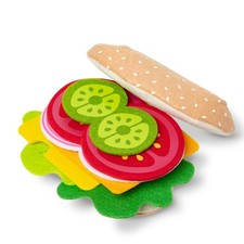 Felt Food Sandwich Play Food Set 33 pcs , Orange, 1 Count