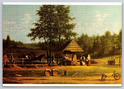 Postcard New York Cooperstown William H Davis 1836-1927 Cider Making Painting