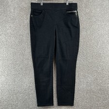 Tommy Hilfiger Women's Pants Size 12 Black Mid Rise Secure Pocket