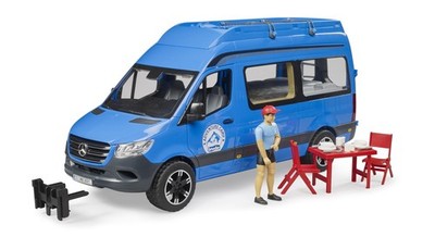 Bruder 02684 MB Sprinter Camper with Driver and Accessories Blue