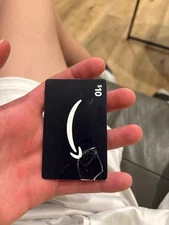 #83..Nice WHITE Arrow on $10.00 AMAZON Gift Card …Classy Gift….protective sleeve