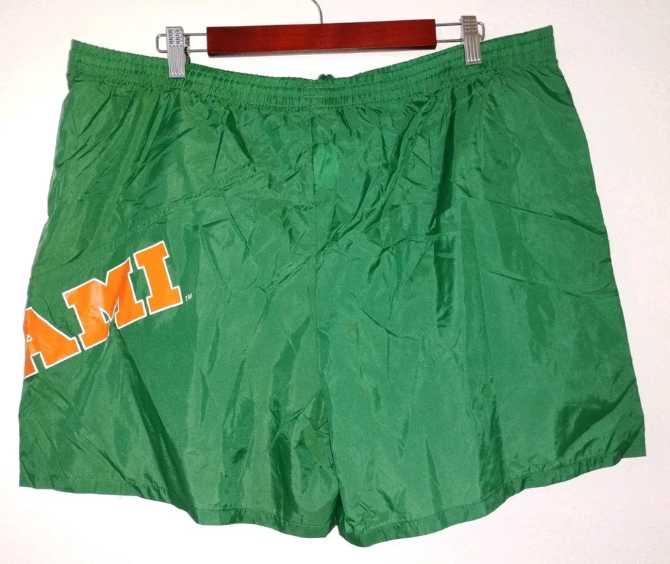 Vintage University of Miami Hurricanes Nylon Shorts Men's Large 36-38 - Image 4 of 4