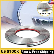 1.2M Chrome Car Door Edge Moulding Trim Strip Scratch Guard Protector Cover Mold