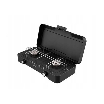 FORNELLO A GAS 2 FUOCHI CON COPERCHIO CAMPING MULTIFIRE 2 - Il Mondo di
