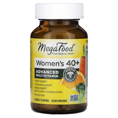 MegaFood Multi for Women 40  60 Tablets Dairy-Free, Gluten-Free, Kosher, NSF