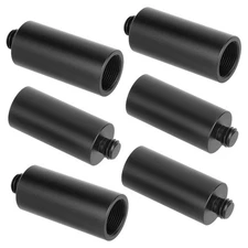 6Pcs CAMVATE 2" Length Mic Stand Clip Adapter 5/8"-27 Female to 3/8"-16 Male