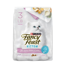 Purina Fancy Feast Indoor Dry Kitten Food, Chicken & Turkey, 3 lb Bag 5.67 per pound
