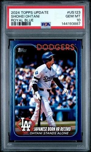 SHOHEI OHTANI 2024 TOPPS UPDATE US123 ROYAL BLUE 🔥 PSA 10 💎 GEM MINT 📈 POP 8