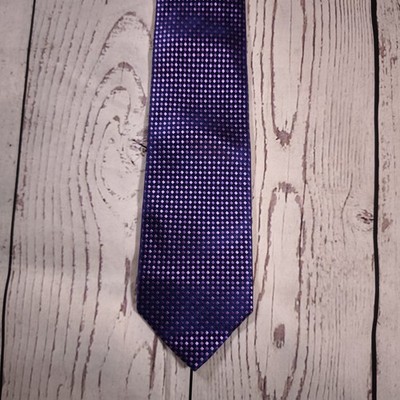 Elegante Designer-Herrenkrawatte Charles Tyrwhitt 100 % Seide lila flieder gepunktet Diamanten
