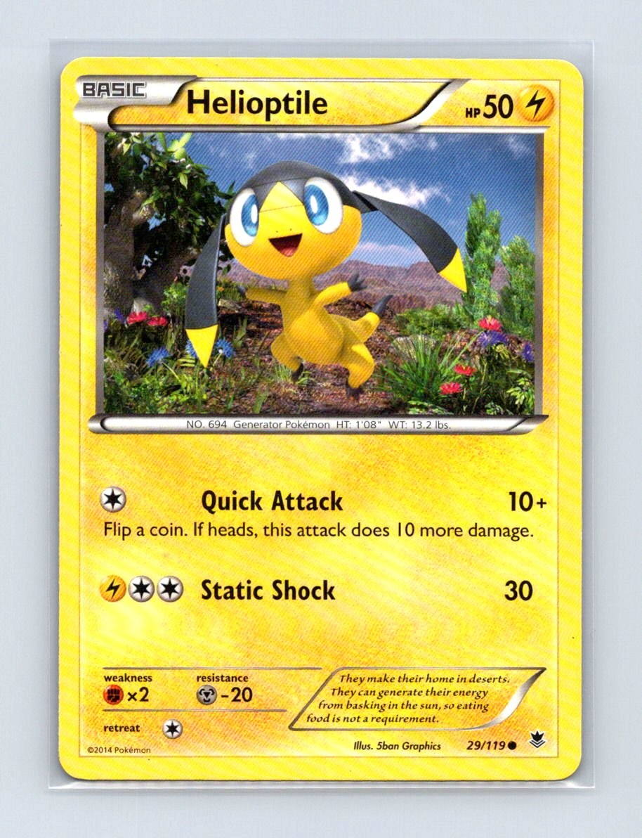 Helioptile 29/119 Common Phantom Forces Pokemon Lightly Played