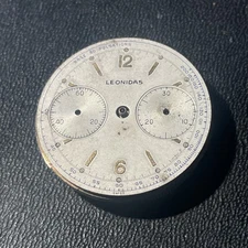 ORIGINAL LEONIDAS CHRONOGRAPH  LANDERON 48 MOVEMENT & DIAL running for repair 
