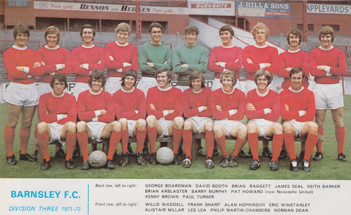 BARNSLEY FOOTBALL TEAM PHOTO>1971-72 SEASON
