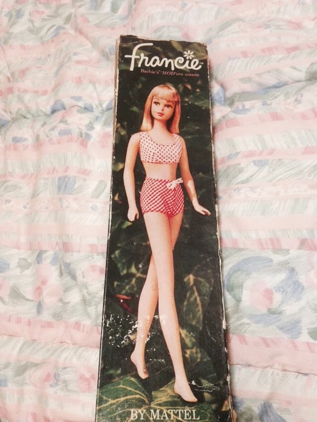 Mattel 1965 Francie Doll 1140 Orig Box Barbie s MOD ern Cousin Wt