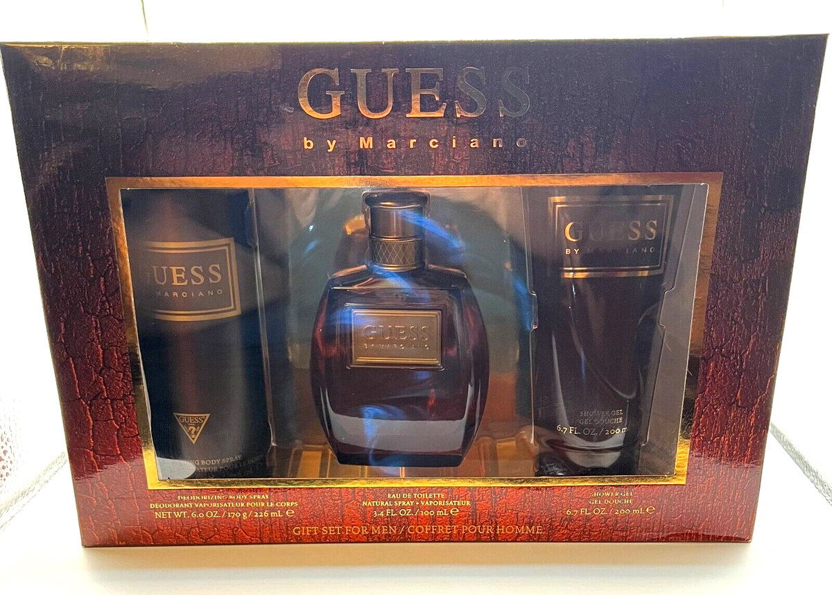 Guess Marciano 3pc Gift Set Cologne Men Body Spray oz Shower Gel  oz