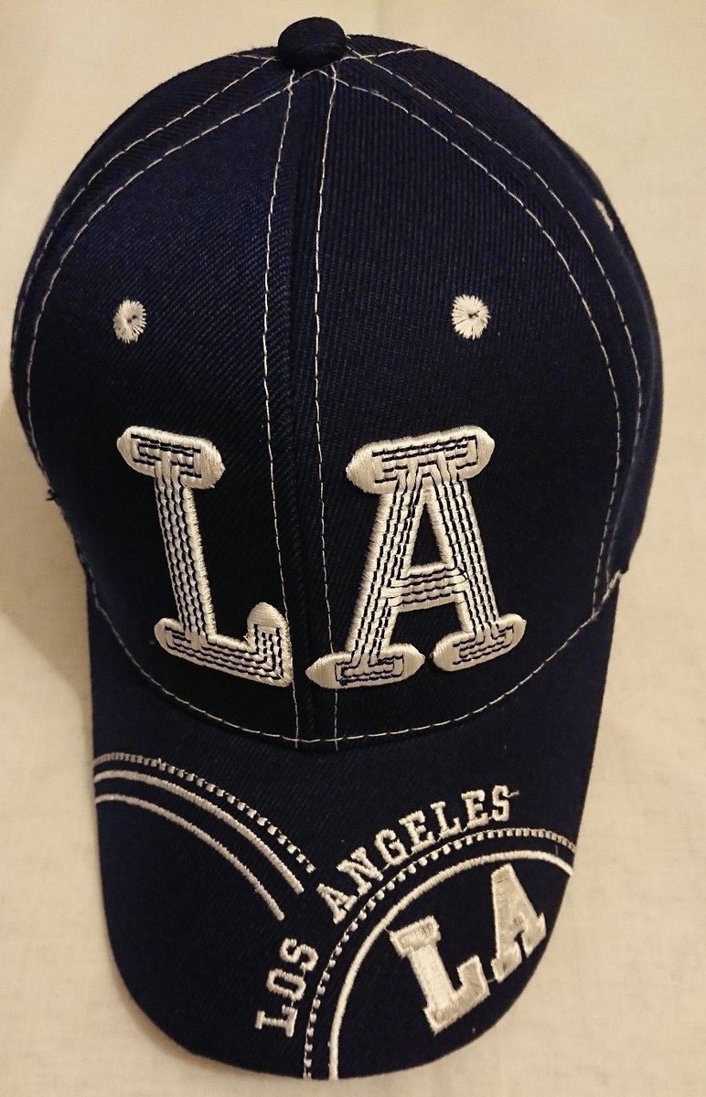 LA Cap embroidery work Navy Blue Brand New | eBay display picture 3