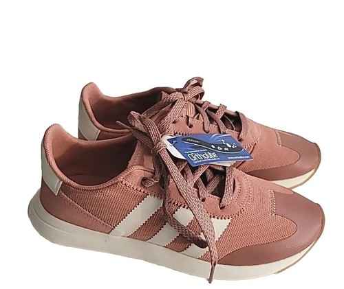 Adidas Originals FLB Runner Raw Pink White Gum Womens Size 8.5 NEW - Picture 2 of 9