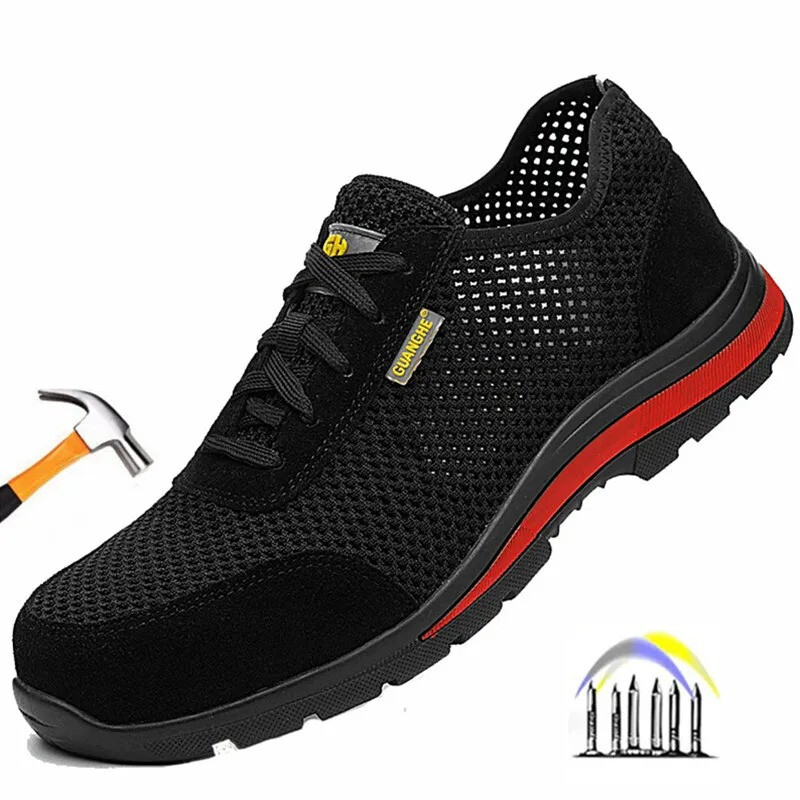 Baskets de Sécurité Homme Anti-transpiration et Chaussures de Travail Flexibles
