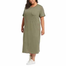 Jessica Simpson Size: 3X Ladies' Midi Dress Color: GREEN Kalamata