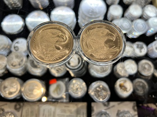 LOT OF 2 X 2oz Double Eagle Flag of Strength Freedom .999 SILVER IN CAPSULE - Picture 10 of 11